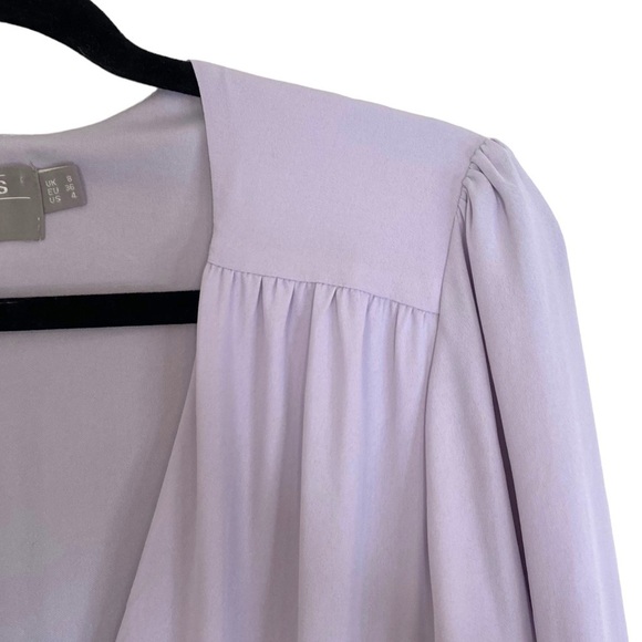 Asos Long Sleeve Wrap Style Midi Dress - Picture 7 of 12